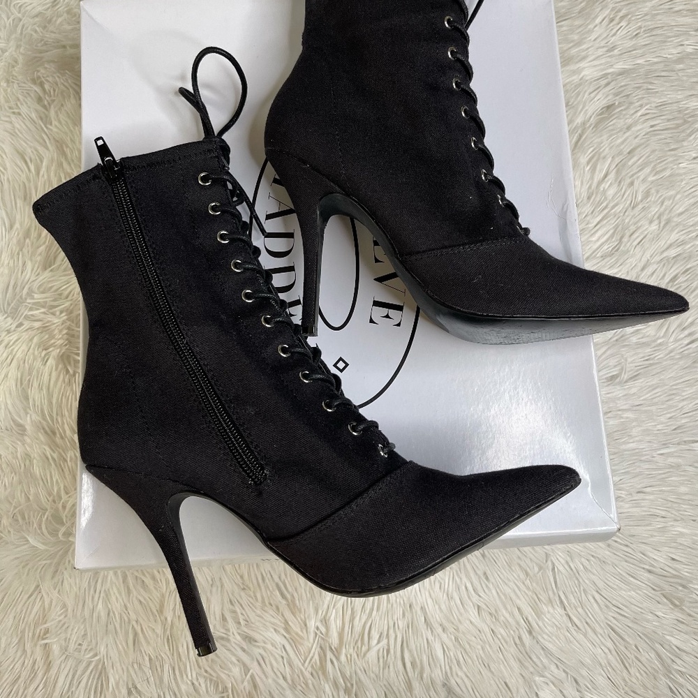 Lace Up High Heel Boots